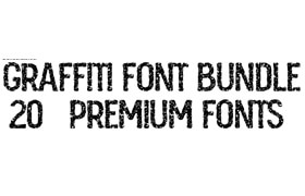 Graffiti Font Bundle - 20+ Premium Fonts