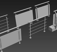 6 Railings 3D Max