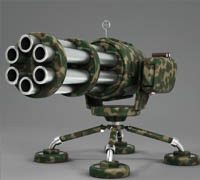 Cgtuts - Basix Model A Cartoony Gatling Gun In Modo