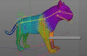 cmiVFX - Cinema 4D Quadruped Model UV Texturing Rigging