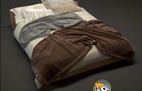 Turbosquid - Photorealistic Bed 3D Model