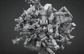 Big Pack Of 612 Pieces Kitbash Mech and Robots