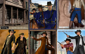 DAZ3d Poser - The Old Wild West - Cowboy's and Indian's