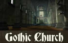 gothic church interior creation tutorial ebook - maya ebook