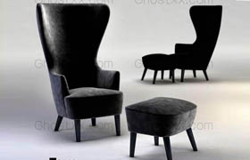 Wingback Chair & Footstool