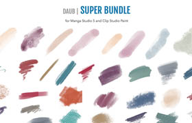 DAUB brushes for Manga Studio and Clip Paint - Superbundle