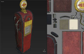 Lynda - Substance Painter Petrol Pump Game Asset