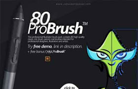 Creative Market - 80 ProBrush for Adobe Illustrator