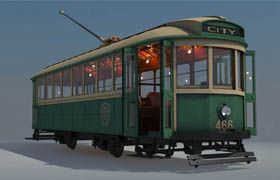 TurboSquid - X-1 class tram No 466