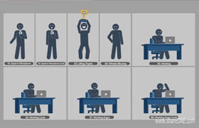 videohive - 13881995 pictogram character kit