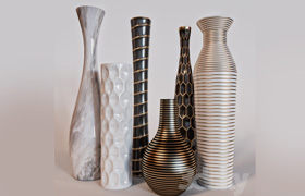 Set of modern vases