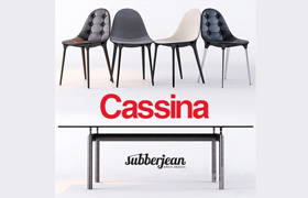Cassina Caprice Chairs / LC6 Table  ​
