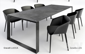 Gravelli table + Zanotta chair
