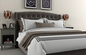 Restoration Hardware Warner Tufted bed