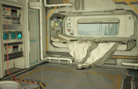 ​SciFi Bedroom by Stonemason Fbx - C4d