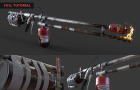 Cubebrush - Travis Davids - The Last of Us Flamethrower - Fusion 360 - Keyshot