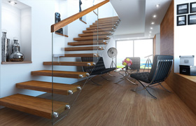 CGAxis Models Volume 42 Stairs + Render Scene