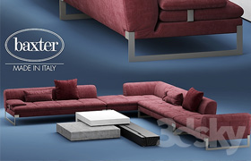 Sofa BAXTER VIKTOR Corner sectional leather sofa
