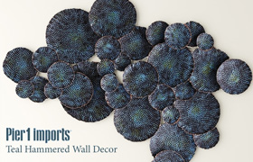 Teal Hammered wall