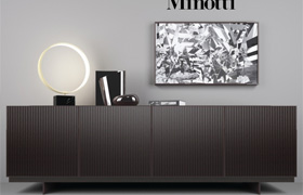 Minotti Aylon Sideboard with Accessories