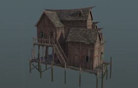 cmiVFX - Procedural Lake House Building Creation in Houdini