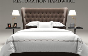 Restoration Hardware Churchill Fabric bed