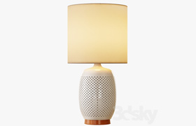 ​Pierced Ceramic Table Lamp