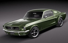 Ford Mustang 1967 Bullit - 3D Model