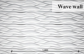 3D panel Wave wall