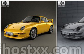 Porsche 911 Carrera Clubsport 1995 - Vray - 3D Model