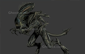 AlienXeno Game Ready with 34 Animation