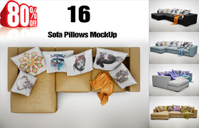 Bundle Sofa Pillow MockUp