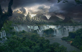 Cours de matte painting avancé “Le Temple Perdu”