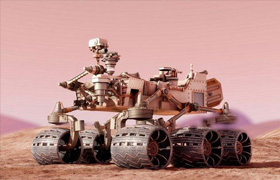 Curiosity Rover Mars - Vray - 3D model