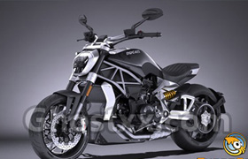 Ducati X-Diavel 2016 - Vray - 3D Model