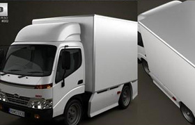 Hino 300 Standard Cab Box 2010 - Vray - 3D Model