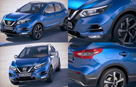 Nissan Qashqai 2018 - Vray -  3D Model