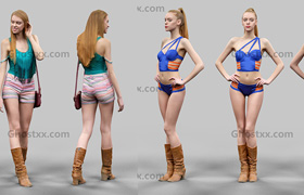 6 Realistic Female Characters Vol.1 - 3D Model