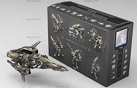 10 Drone SciFi Pack - 3D Model