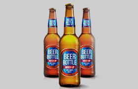 Beer bottle mockup Bundle