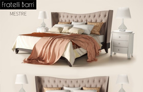 Bed with bedside tables Fratelli Barri Mestre