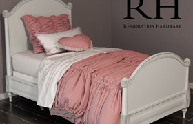 RH BELLINA ARCHED PANEL BED
