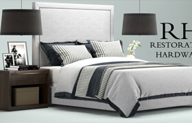 Restoration Hardware Wallace Upholstered bed