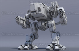 Assault Mech High Poly - 3D Model