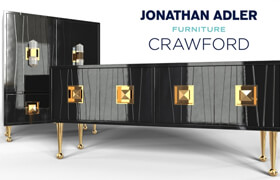 Crawford console & cabinet by Jonathan Adler