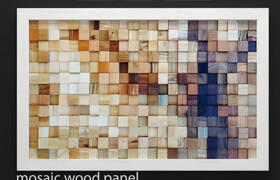 mosaic wood panel