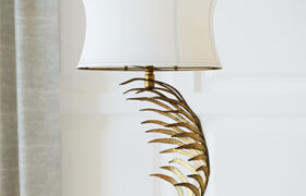 Metal Palm Frond Table Lamps
