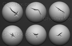 Stylized Cracks Brush Pack (30) Vol.1