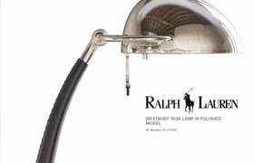 Ralph Lauren WESTBURY TASK LAMP IN POLISHED NICKEL RL3185PN