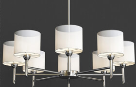 Hanging Chandelier with shades Delux